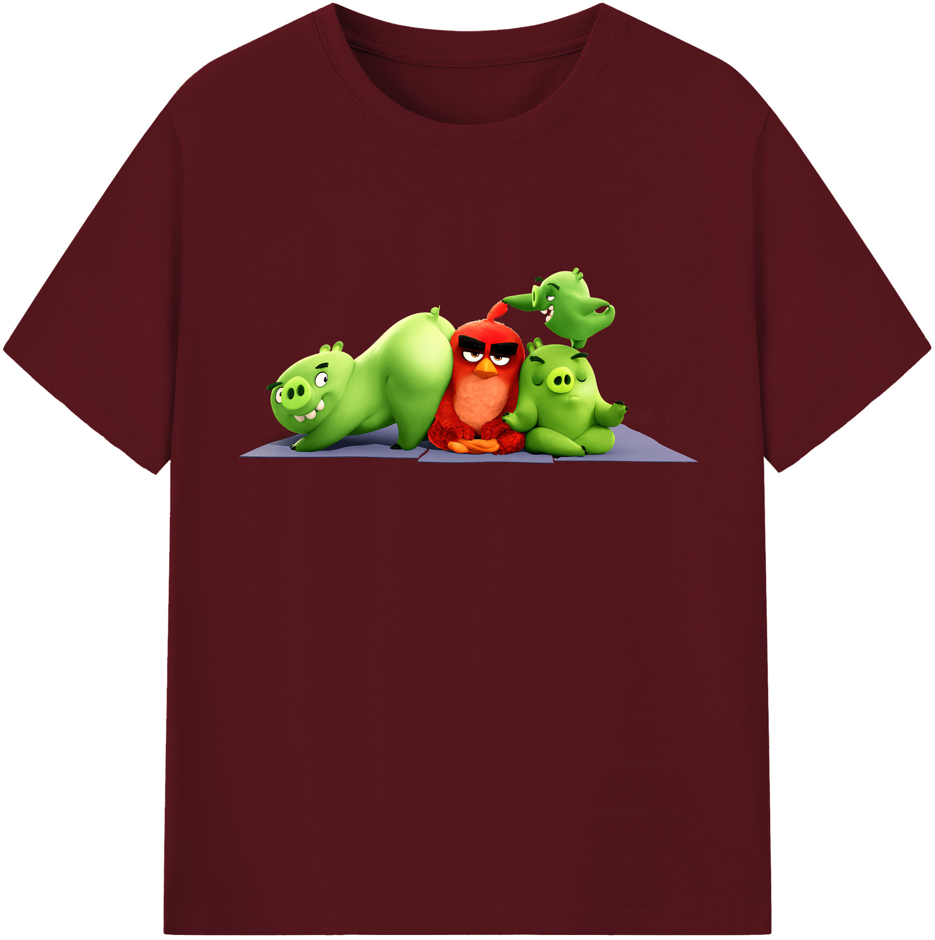 （画像用） Angry Birds アングリーバード 綿100％半袖Tシャツ（フロントプリント）